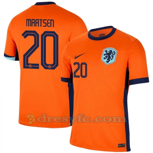 Maatsen #20 Fotbalové Dresy Holandsko Mistrovství Evropy 2024 Domácí Dres Mužské