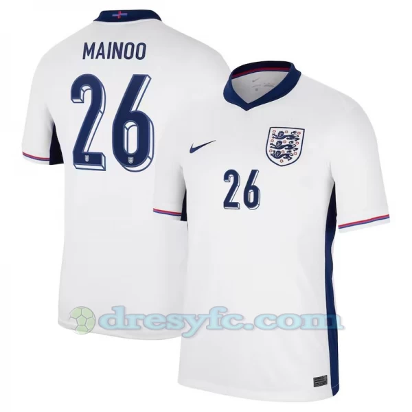Mainoo #26 Fotbalové Dresy Anglie Mistrovství Evropy 2024 Domácí Dres Mužské