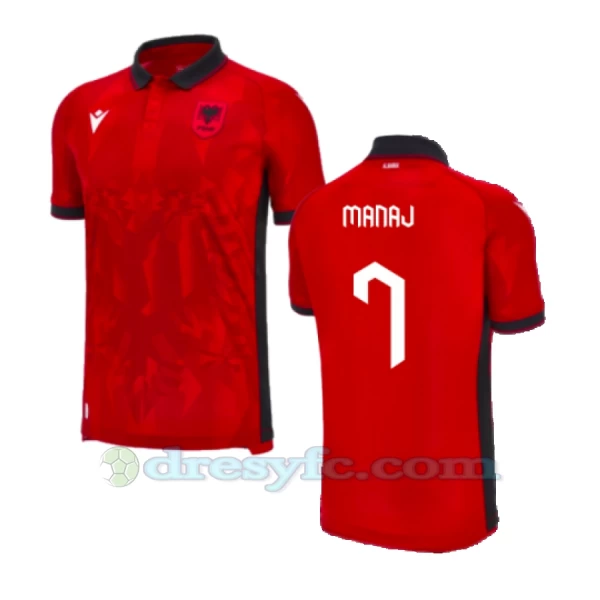Manaj #7 Fotbalové Dresy Albánie Mistrovství Evropy 2024 Domácí Dres Mužské