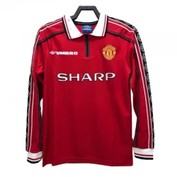 Manchester United Retro Dres 1998-99 Domácí Mužské Dlouhý Rukáv