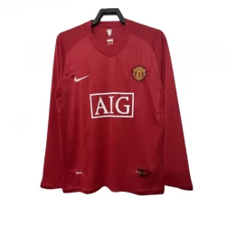 Manchester United Retro Dres 2007-08 Domácí Mužské Dlouhý Rukáv