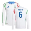 Marco Verratti #6 Fotbalové Dresy Itálie Mistrovství Evropy 2024 Venkovní Dres Mužské Dlouhý Rukáv