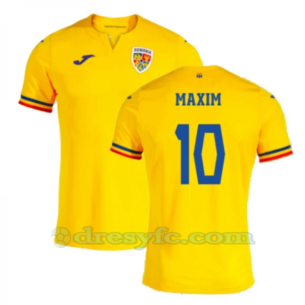 Maxim #10 Fotbalové Dresy Rumunsko Mistrovství Evropy 2024 Domácí Dres Mužské