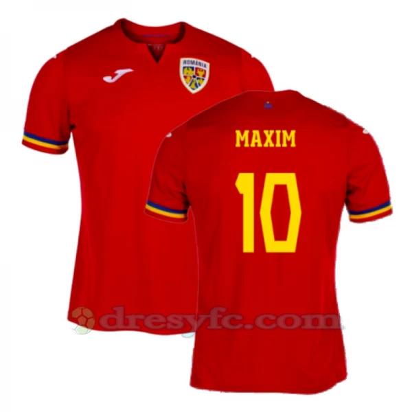 Maxim #10 Fotbalové Dresy Rumunsko Mistrovství Evropy 2024 Venkovní Dres Mužské