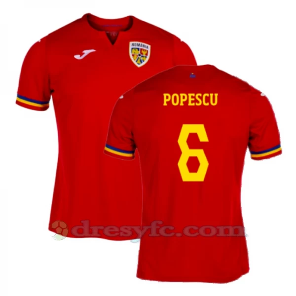 Popescu #6 Fotbalové Dresy Rumunsko Mistrovství Evropy 2024 Venkovní Dres Mužské