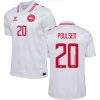 Poulsen #20 Fotbalové Dresy Dánsko Mistrovství Evropy 2024 Venkovní Dres Mužské