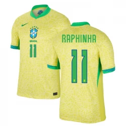 Raphinha #11 Fotbalové Dresy Brazílie Copa America 2024 Domácí Dres Mužské