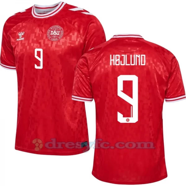 Rasmus Højlund #9 Fotbalové Dresy Dánsko Mistrovství Evropy 2024 Domácí Dres Mužské