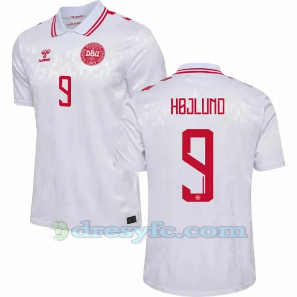 Rasmus Højlund #9 Fotbalové Dresy Dánsko Mistrovství Evropy 2024 Venkovní Dres Mužské