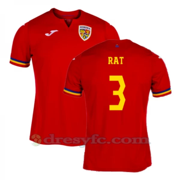 Rat #3 Fotbalové Dresy Rumunsko Mistrovství Evropy 2024 Venkovní Dres Mužské