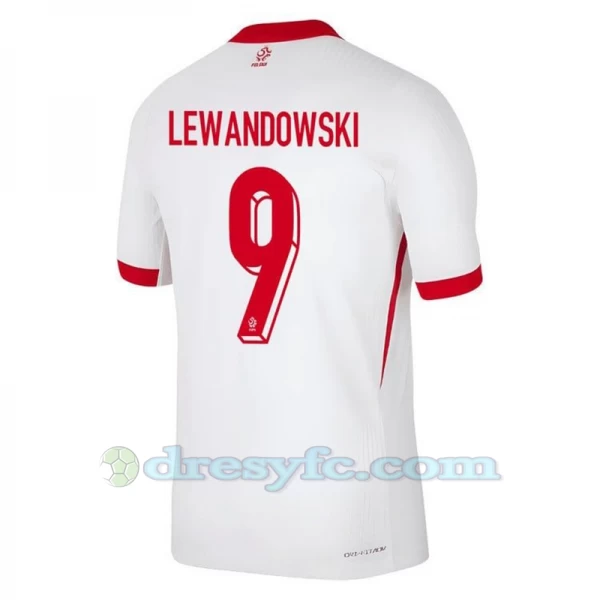 Robert Lewandowski #9 Fotbalové Dresy Polsko Mistrovství Evropy 2024 Domácí Dres Mužské