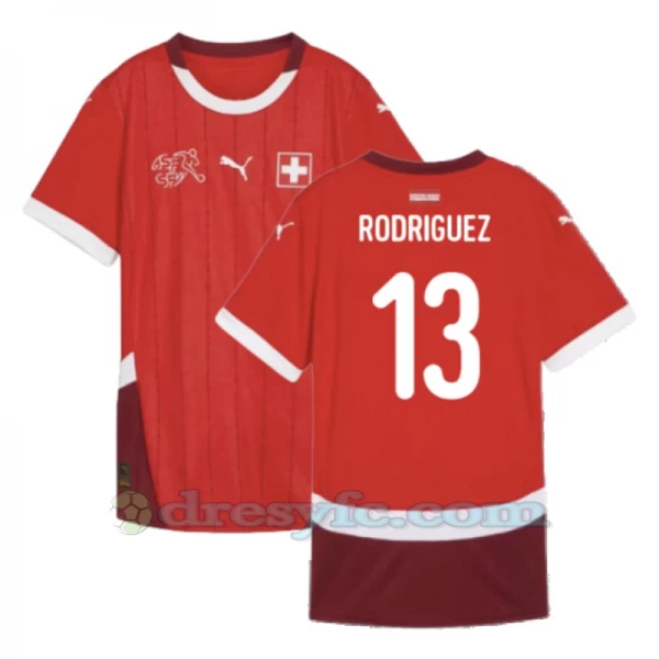 Rodriguez #13 Fotbalové Dresy Švýcarsko Mistrovství Evropy 2024 Domácí Dres Mužské