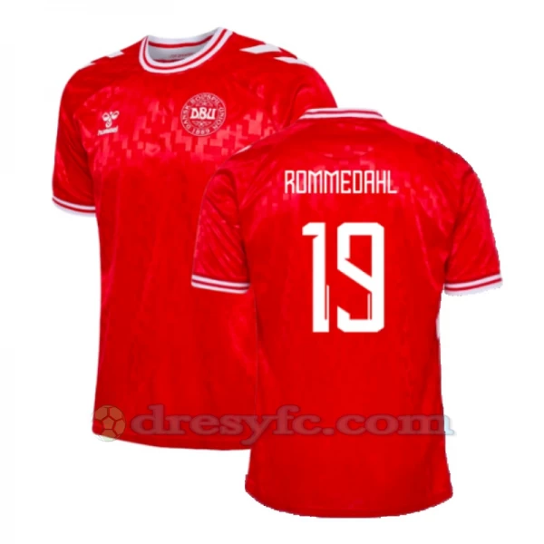 Rommedahl #19 Fotbalové Dresy Dánsko Mistrovství Evropy 2024 Domácí Dres Mužské
