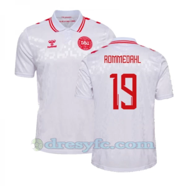 Rommedahl #19 Fotbalové Dresy Dánsko Mistrovství Evropy 2024 Venkovní Dres Mužské
