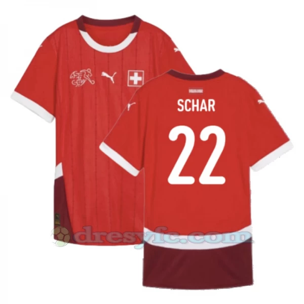 Schar #22 Fotbalové Dresy Švýcarsko Mistrovství Evropy 2024 Domácí Dres Mužské