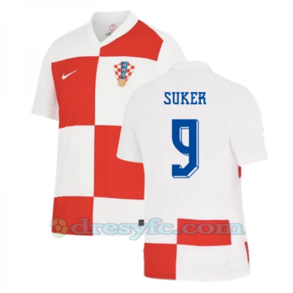 Suker #9 Fotbalové Dresy Chorvatsko Mistrovství Evropy 2024 Domácí Dres Mužské