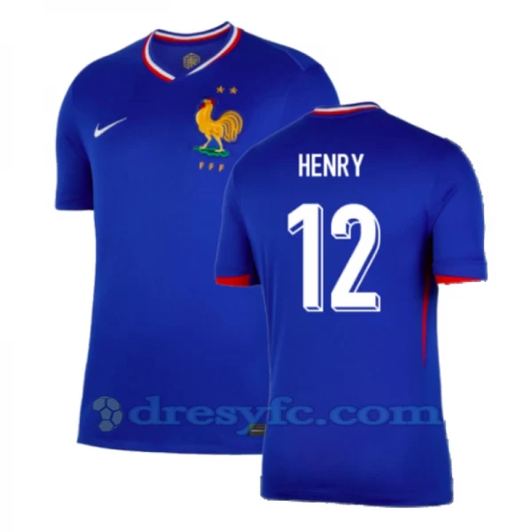 Thierry Henry #12 Fotbalové Dresy Francie Mistrovství Evropy 2024 Domácí Dres Mužské