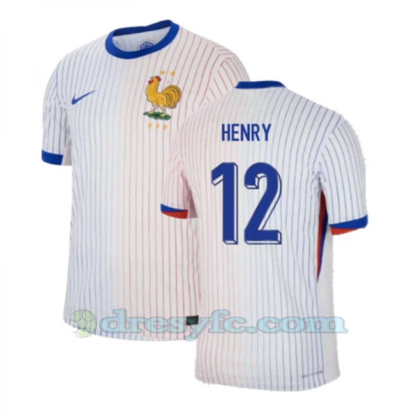 Thierry Henry #12 Fotbalové Dresy Francie Mistrovství Evropy 2024 Venkovní Dres Mužské