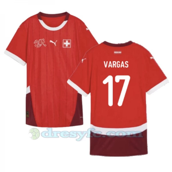 Vargas #17 Fotbalové Dresy Švýcarsko Mistrovství Evropy 2024 Domácí Dres Mužské