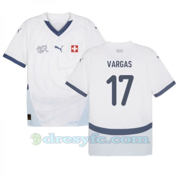 Vargas #17 Fotbalové Dresy Švýcarsko Mistrovství Evropy 2024 Venkovní Dres Mužské