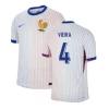 Vieira #4 Fotbalové Dresy Francie Mistrovství Evropy 2024 Venkovní Dres Mužské