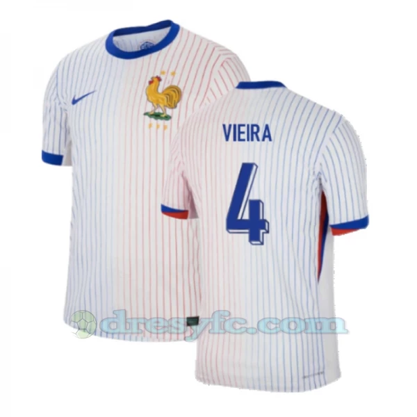 Vieira #4 Fotbalové Dresy Francie Mistrovství Evropy 2024 Venkovní Dres Mužské