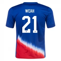 Weah #21 Fotbalové Dresy Spojené Státy Americké Copa America 2024 Venkovní Dres Mužské