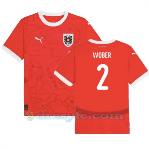 Wober #2 Fotbalové Dresy Rakousko Mistrovství Evropy 2024 Domácí Dres Mužské