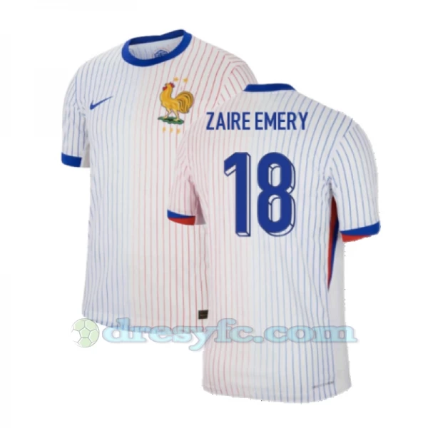 Zaire-emery #18 Fotbalové Dresy Francie Mistrovství Evropy 2024 Venkovní Dres Mužské