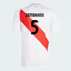 Zambrano #5 Fotbalové Dresy Peru Copa America 2024 Domácí Dres Mužské